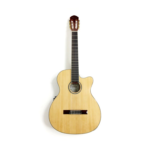 Caraya Semi-Acoustic Guitar with Soft Bag Black 4/4