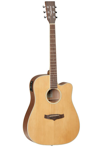 Tanglewood TW10E Winterleaf Dreadnought Semi-Acoustic Guitar - Natural Satin